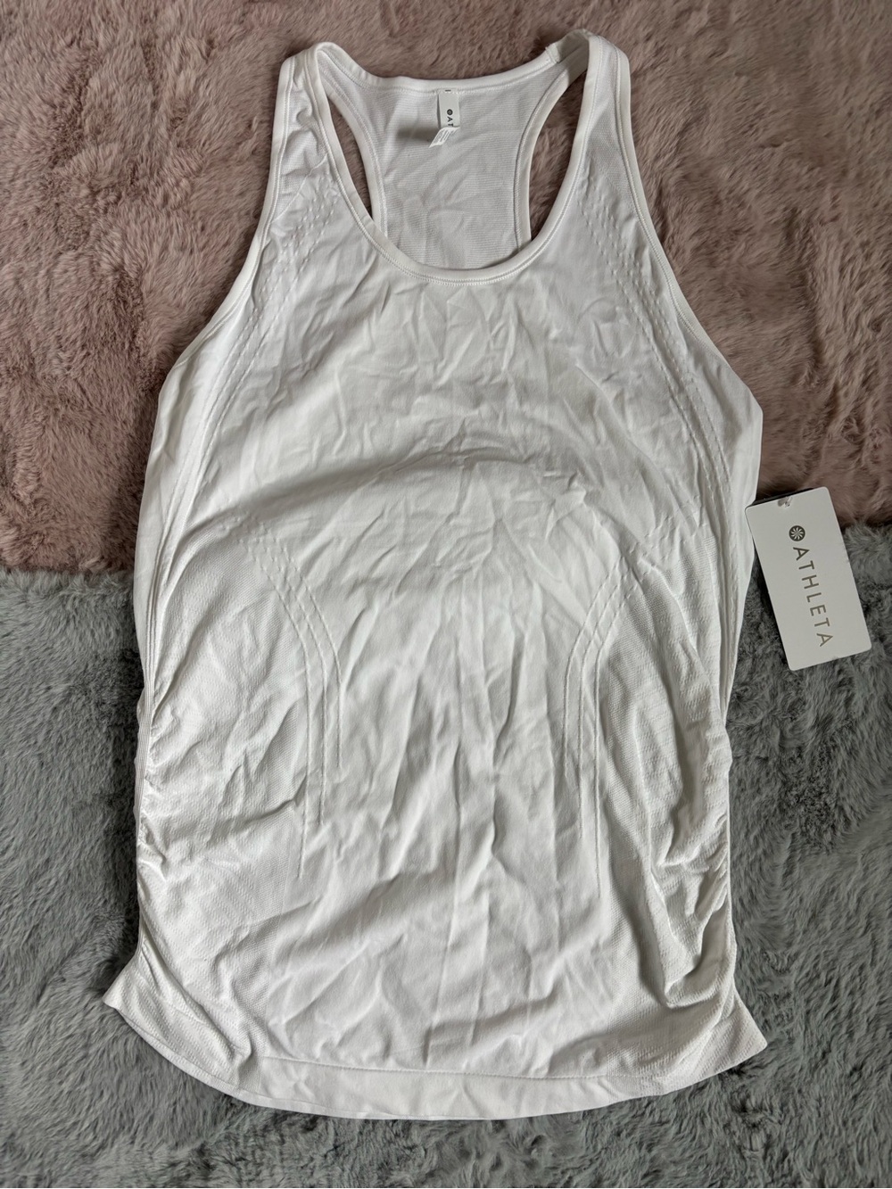 Athleta white speed light tank